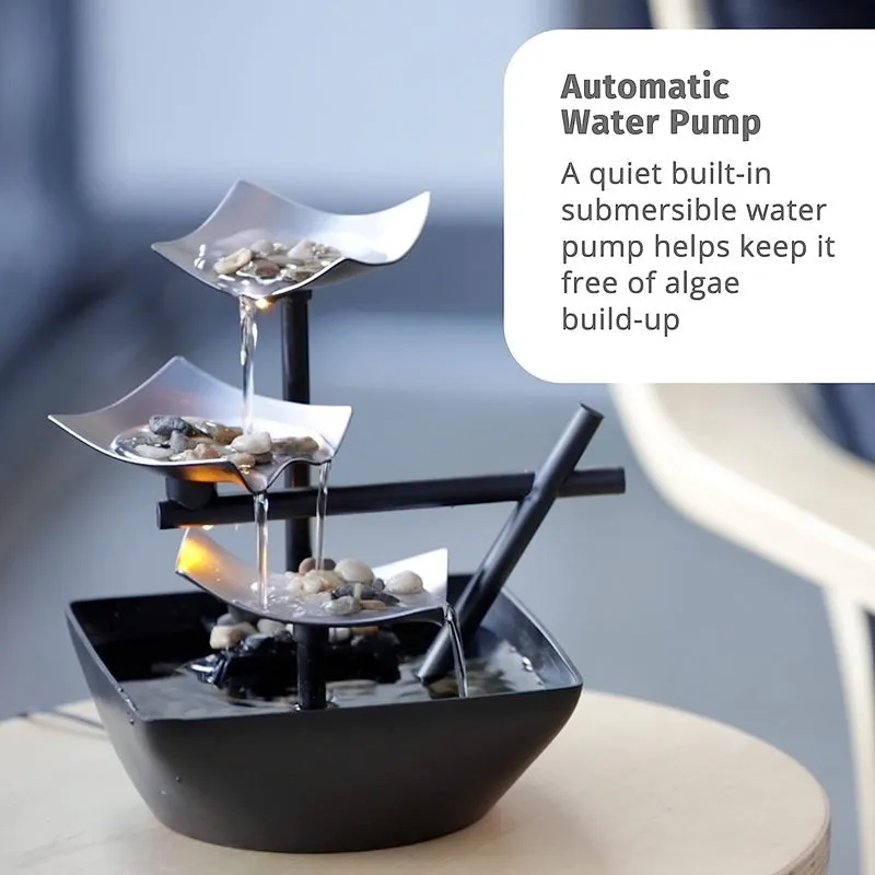 Flow Of Peace Table Top Metal Fountain media 5