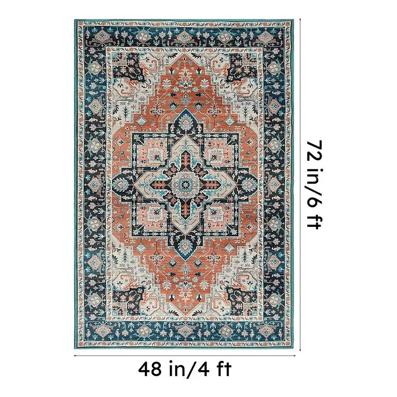 Mehrab Velvet Rectangle Anti-Skid Carpet media 8