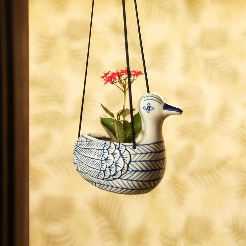 Indigo Chevron Duch Planter media 1