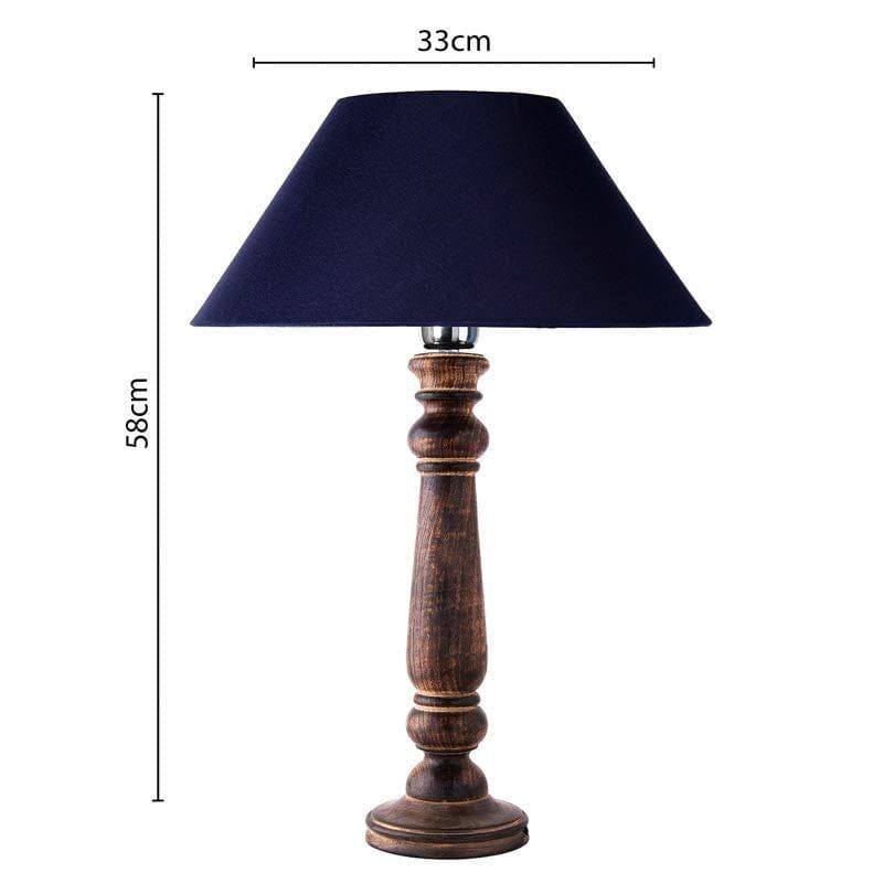 Mabel Antique Fabric Table Lamp - Black,Brown media 5