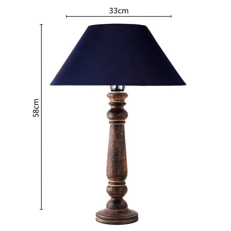 Mabel Antique Fabric Table Lamp - Black,Brown media 5
