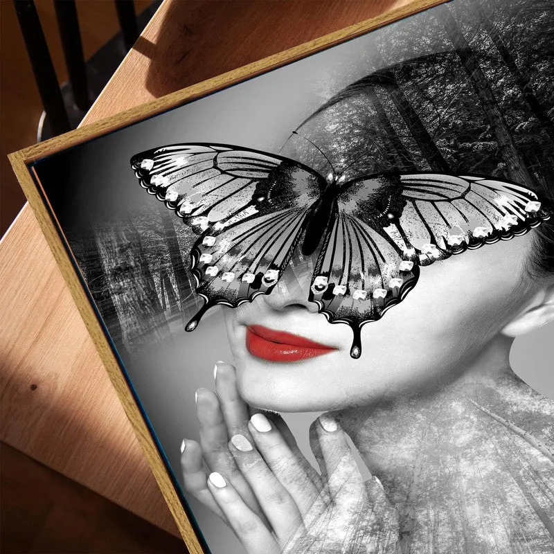 Winged Elegance Canvas Wall Art With Frame media 5