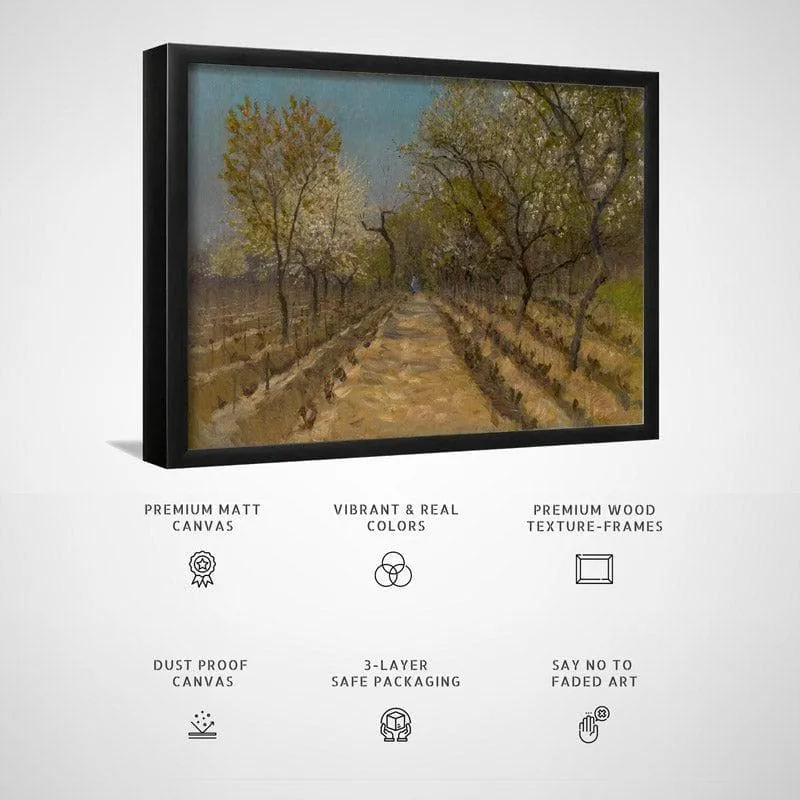 Vineyard Valley Canvas Wall Painting - Black Frame media 6