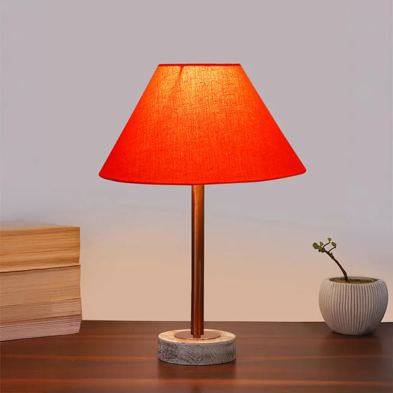 Cotin II Rodin Wooden Table Lamp - Orange,Copper,White media 2