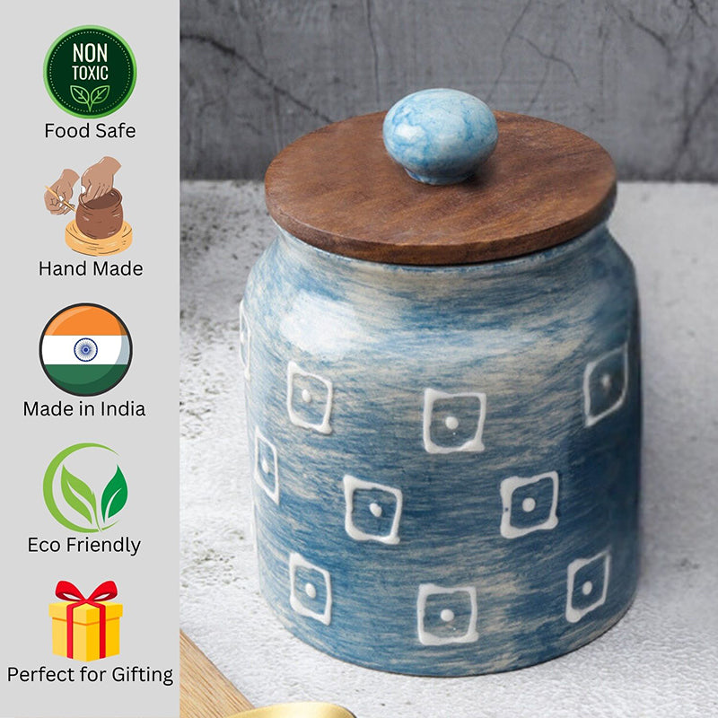 Carvy Ceramic Jar (500 mL Each) - Set Of Two media 6