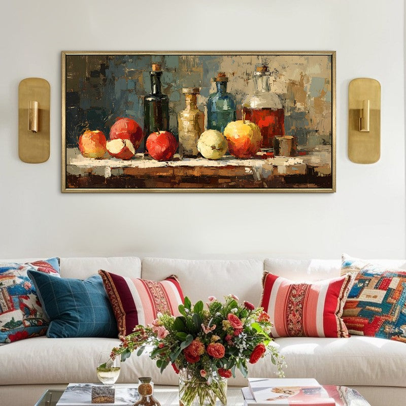 Vintage Table Canvas Wall Painting With Frame