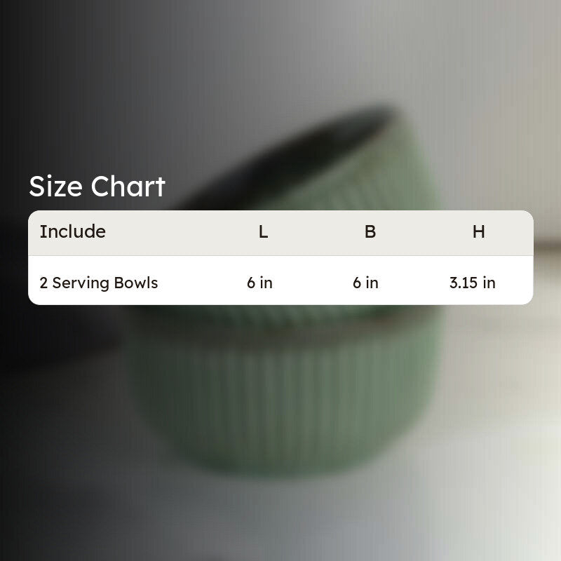 Mintora Green Ceramic Serving Bowls - Set Of Two media 8