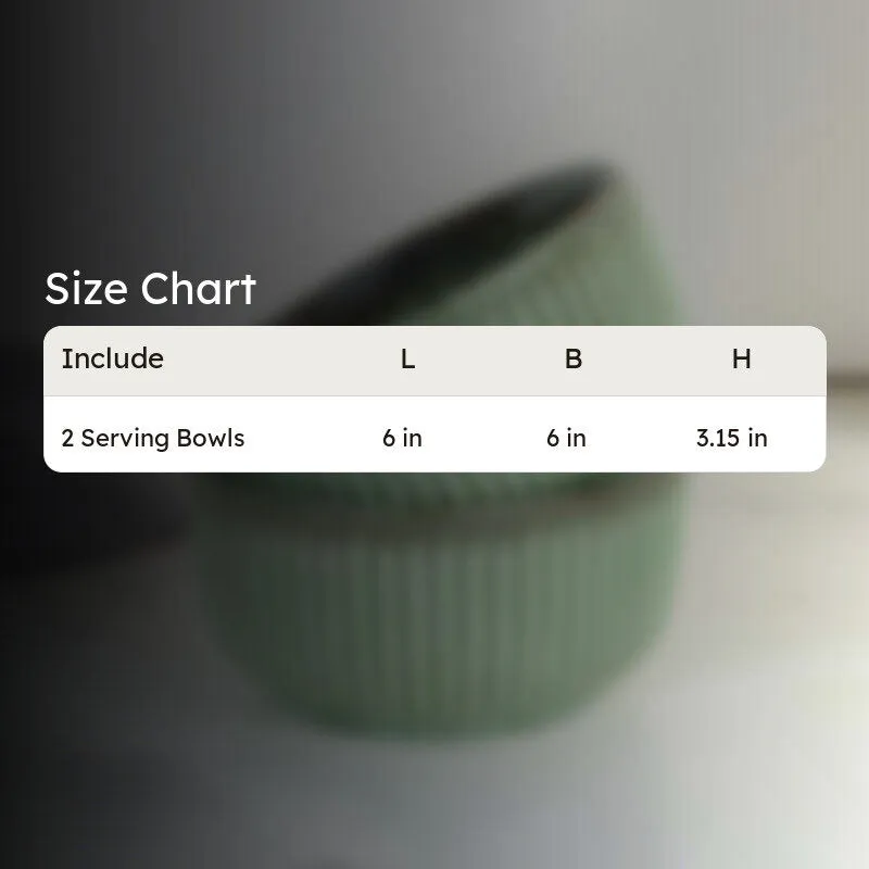 Mintora Green Ceramic Serving Bowls - Set Of Two media 8
