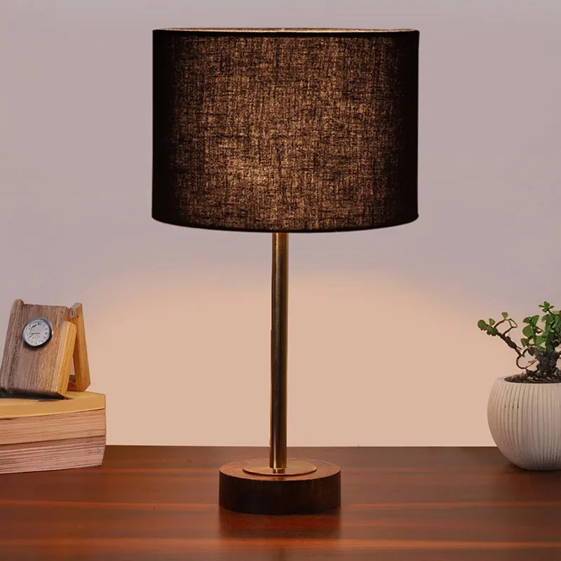 Cotin I Rodin Wooden Table Lamp - Black,Gold,Brown media 2
