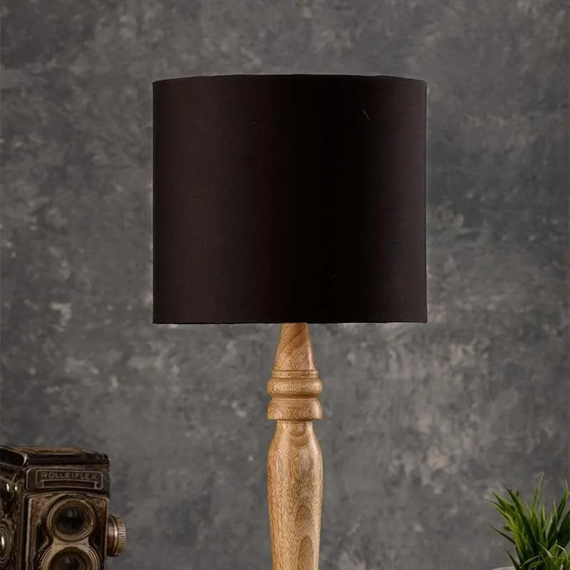 Vintage Dream Fabric Table Lamp - Black,Brown media 3