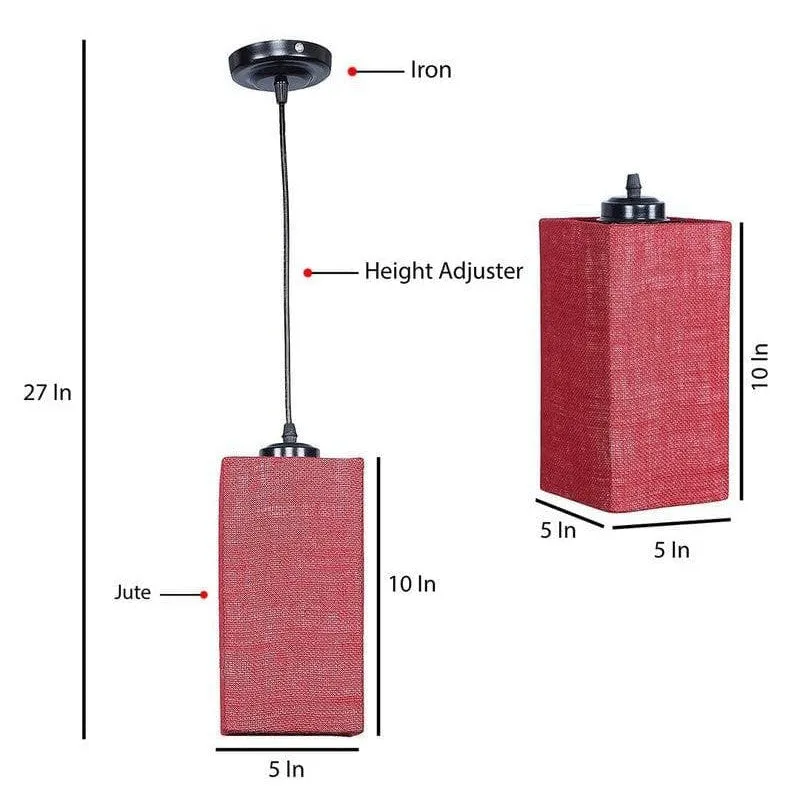 The Red Play Jute Ceiling Lamp media 9