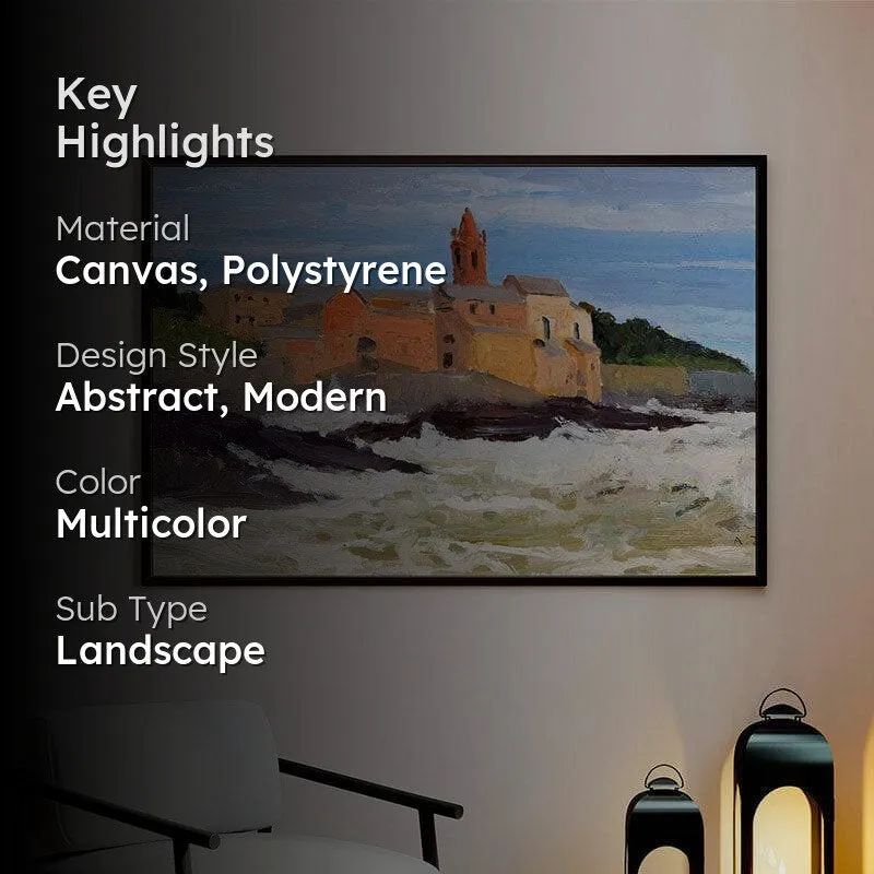In Genoa Canvas Painting - Black Frame media 2