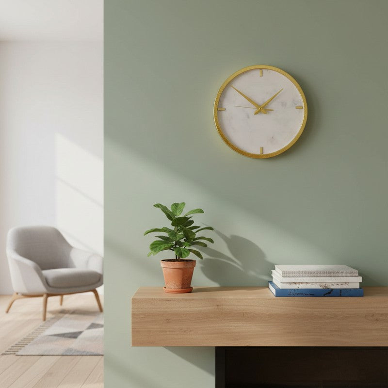 Akedia Handcrafted Marble Wall Clock media 3