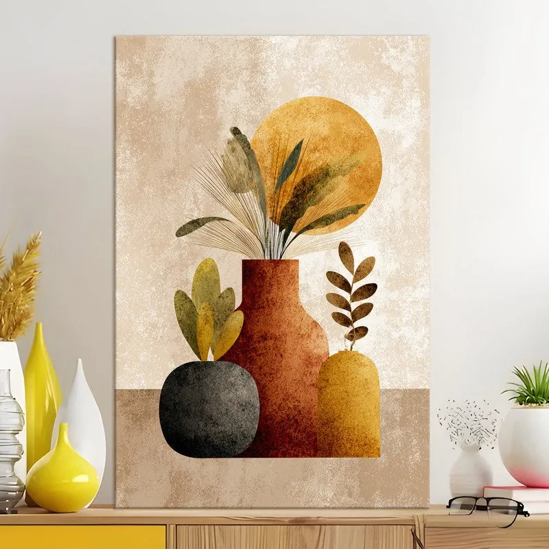 Abstract Vase & Foliage Canvas Wall Art media 5