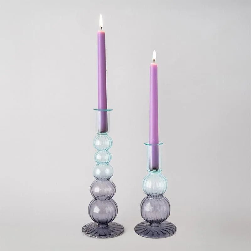 Amari Glass Candle Holders - Set of Two media 1