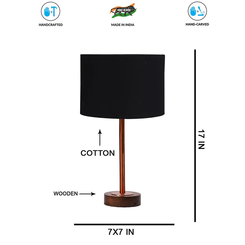Cotin I Rodin Wooden Table Lamp - Black,Copper,Brown media 8