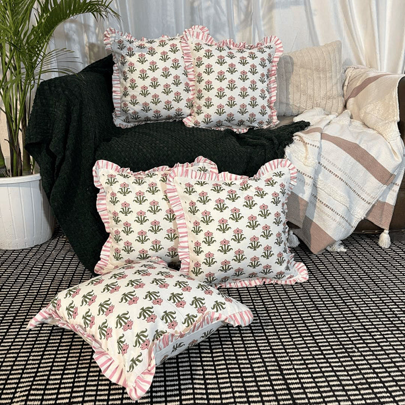 Bloomcraft Cotton Cushion Cover - Set Of Five media 2