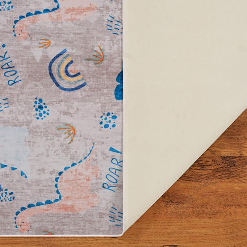 Twinkle Tumble Kids Polyester Anti-Skid Carpet - Peach & Blue media 6