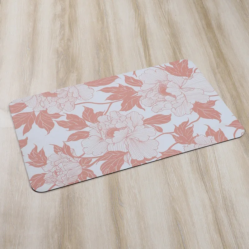 Serenia Rubber Bath Mat - Grey, Peach media 4