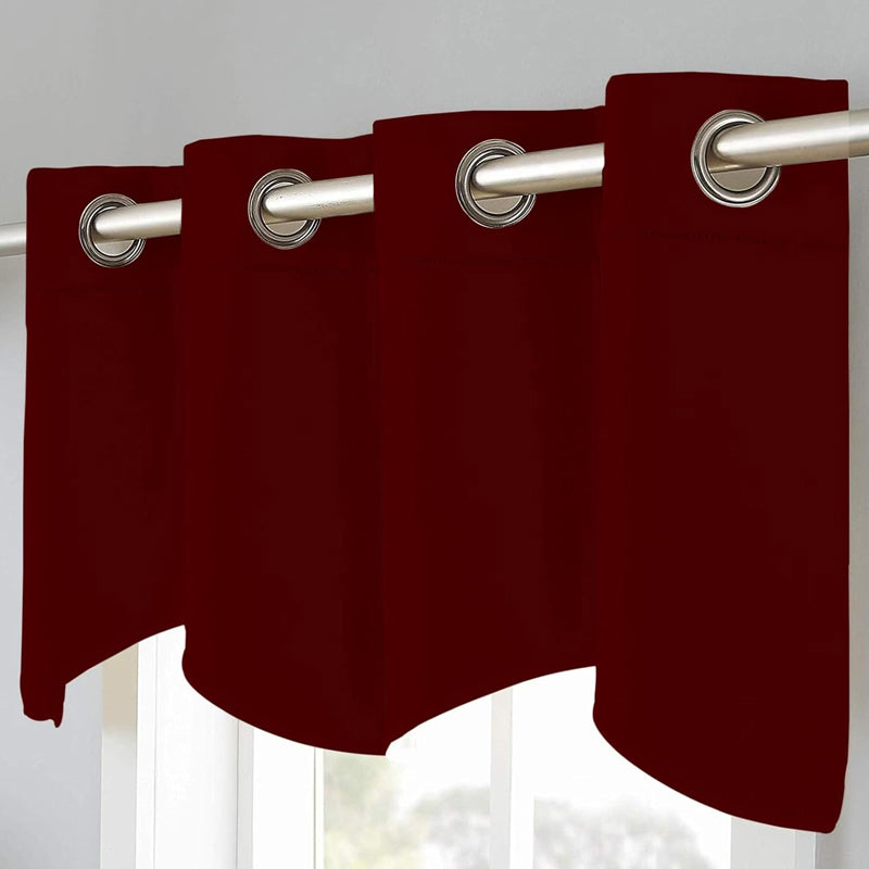Vienna Pleated Curtain Valance (Burgundy) - Set Of Two media 4