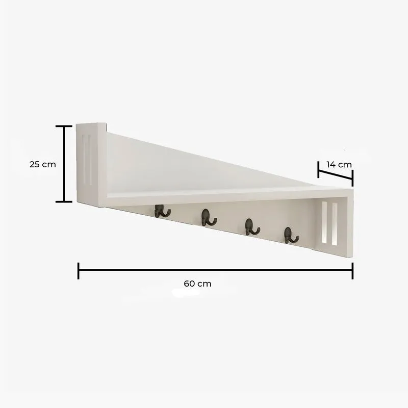 Minimalist Wooden Wall Key Holder - White media 5