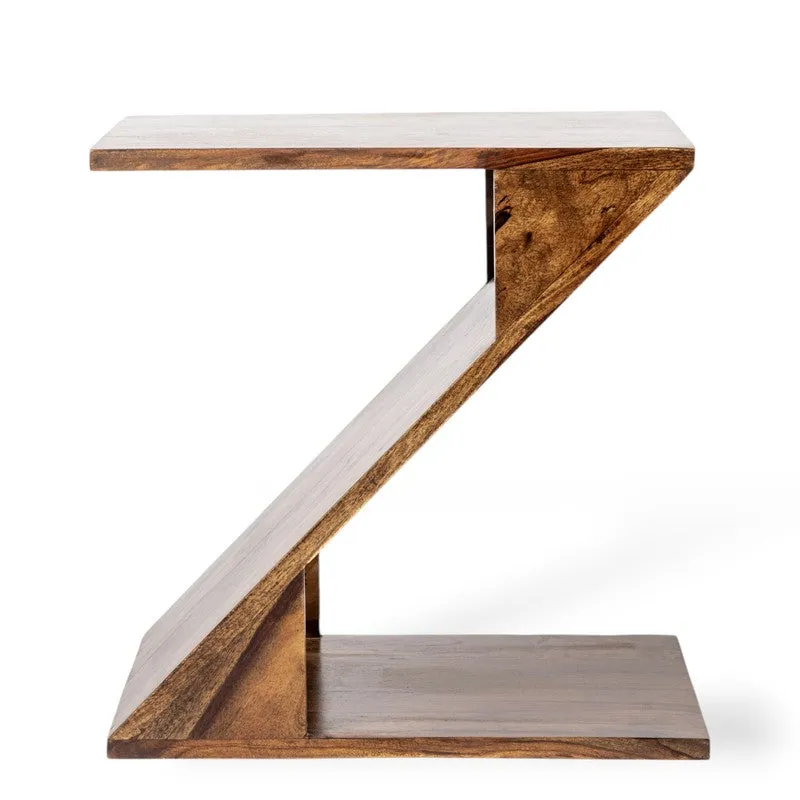 Rverox Sheesham Wooden Side & Bedside Table - Brown media 4