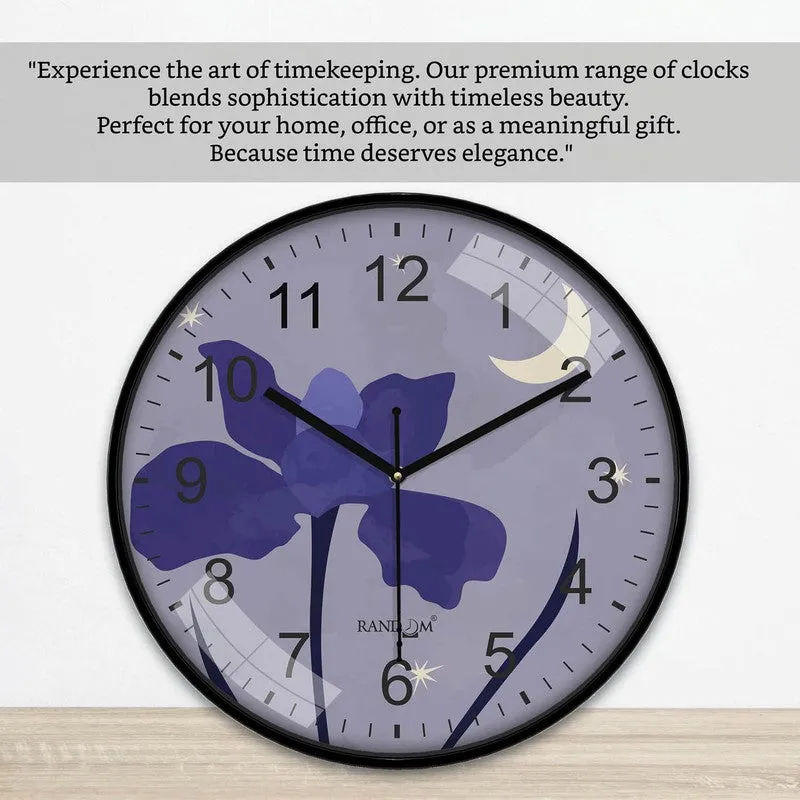 Twilight Round Analog Wall Clock - Purple media 6