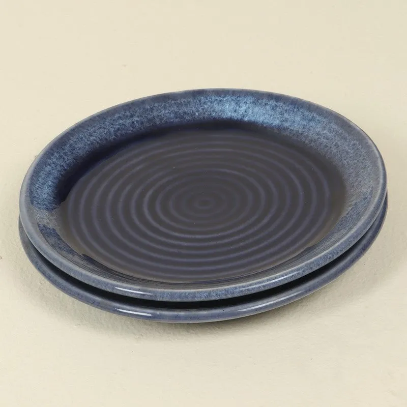 Feastrella Ceramic Quarter Plate (Blue) - Set Of Two media 4