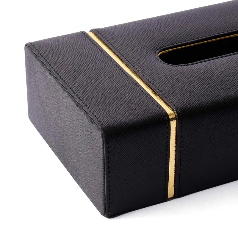 Ceastra Faux Leather Tissue Holder - Black media 3