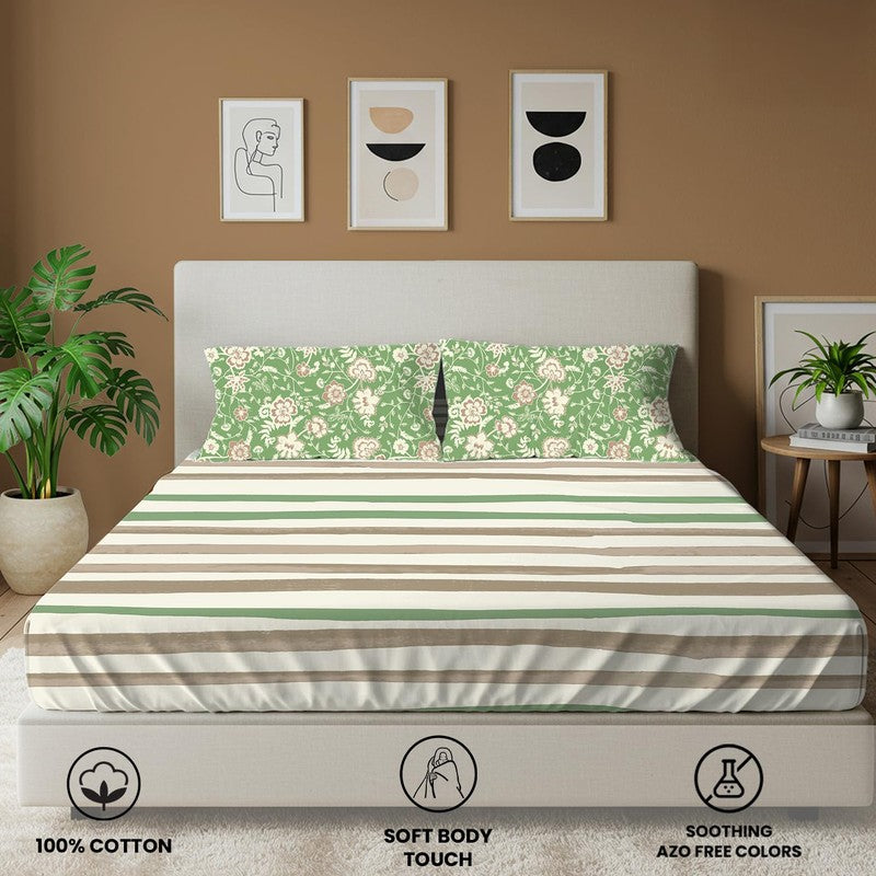 Urban Space Mridula Classic Cotton Bedsheet - 144 TC media 4