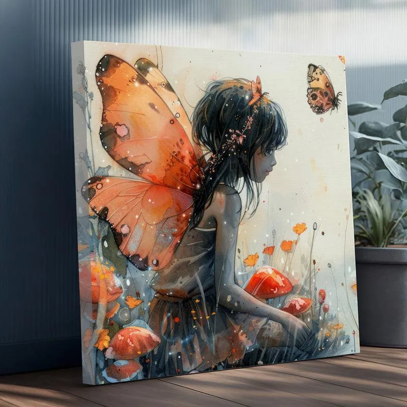 Butterfly Angel Canvas Wall Art media 3