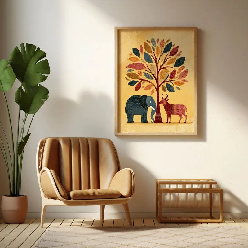Vanira Canvas Wall Painting With Brown Frame media 6