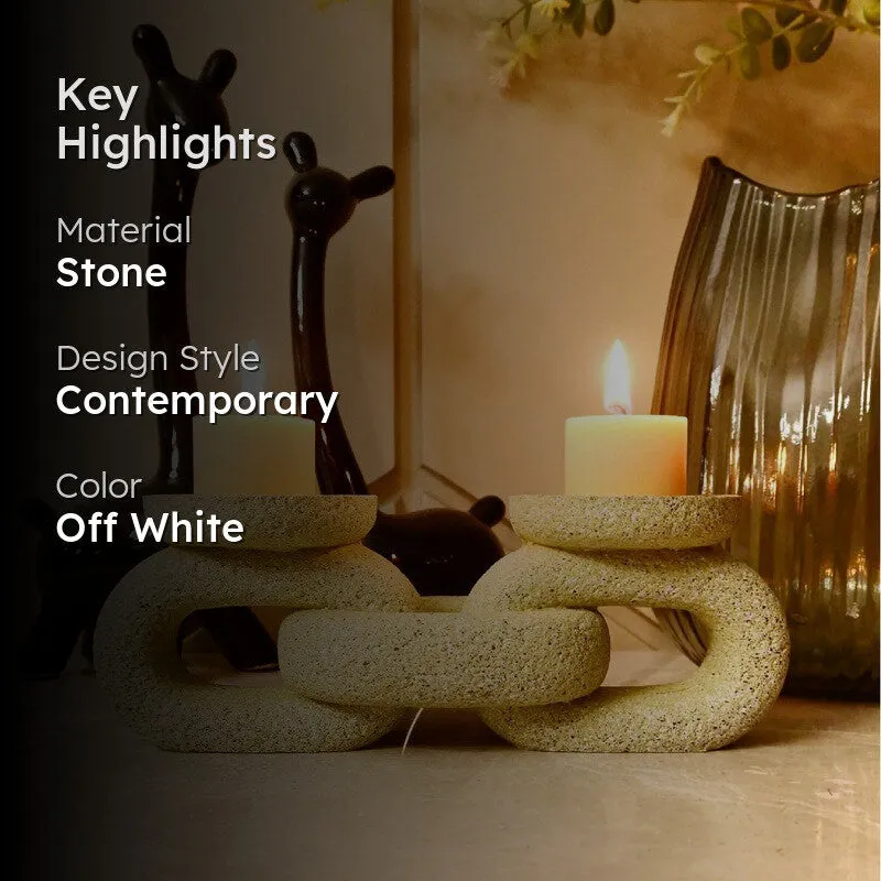 SculptForm Luxe Candle Holder - Beige media 2