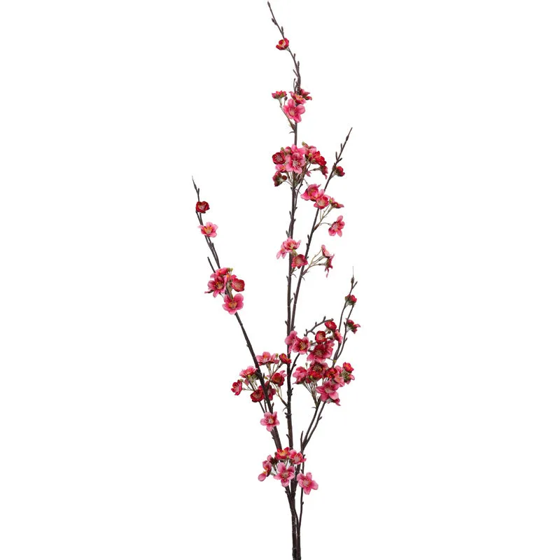Artificial Realistic Cherry Blossom Stick - Dark Pink media 7