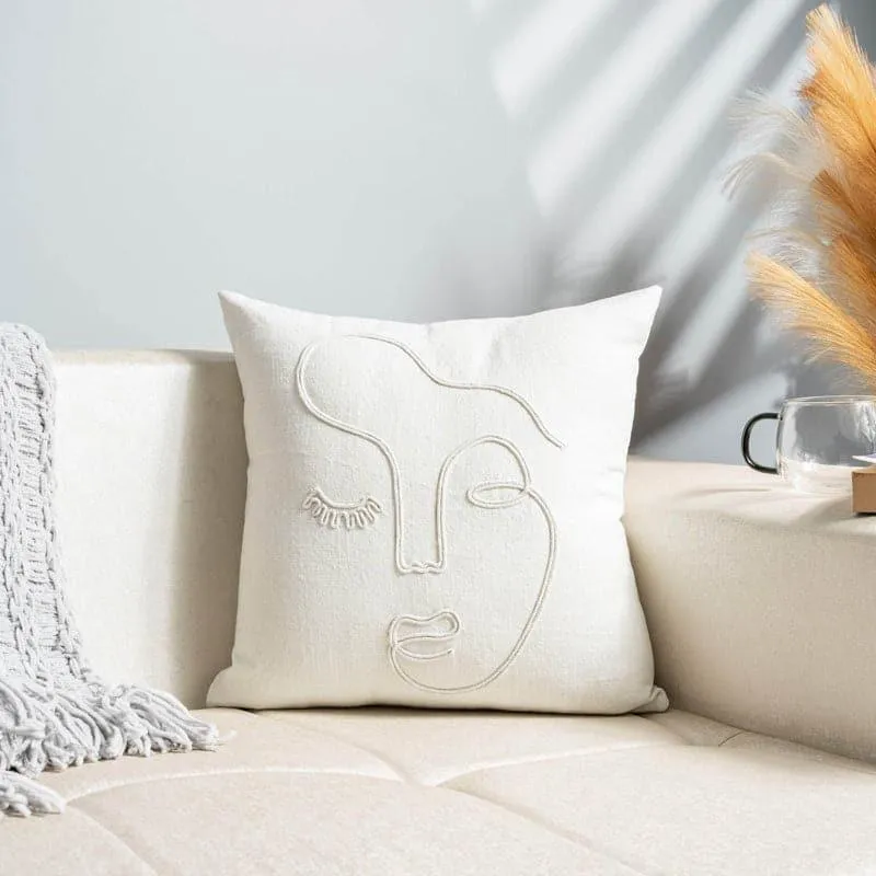Femi Doodle Embroidered Cushion Cover media 5