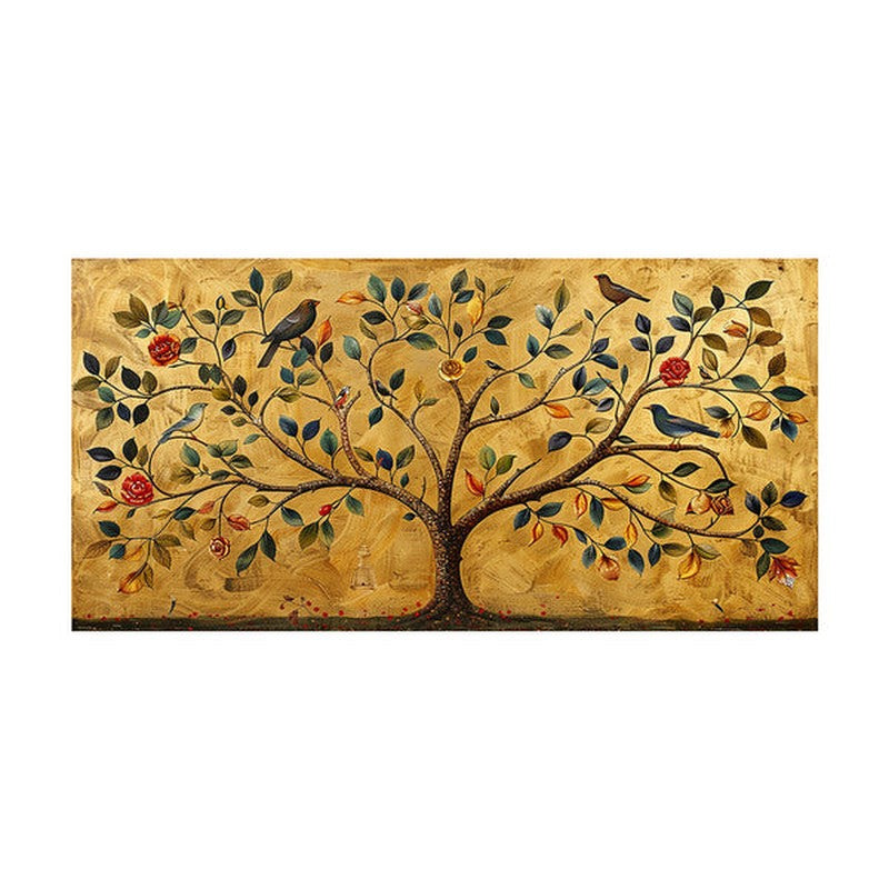 Celestial Golden Tree Wall Painting media 4