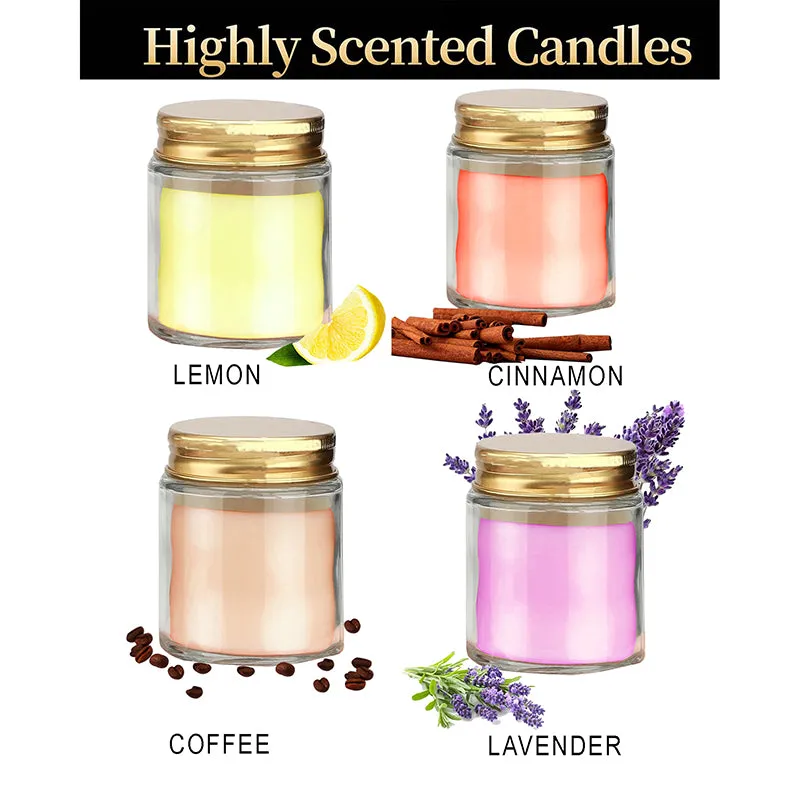 Geode Scented Candle (Lavender/Lemongrass/Coffee/Cinnamon) - Set Of Four media 6