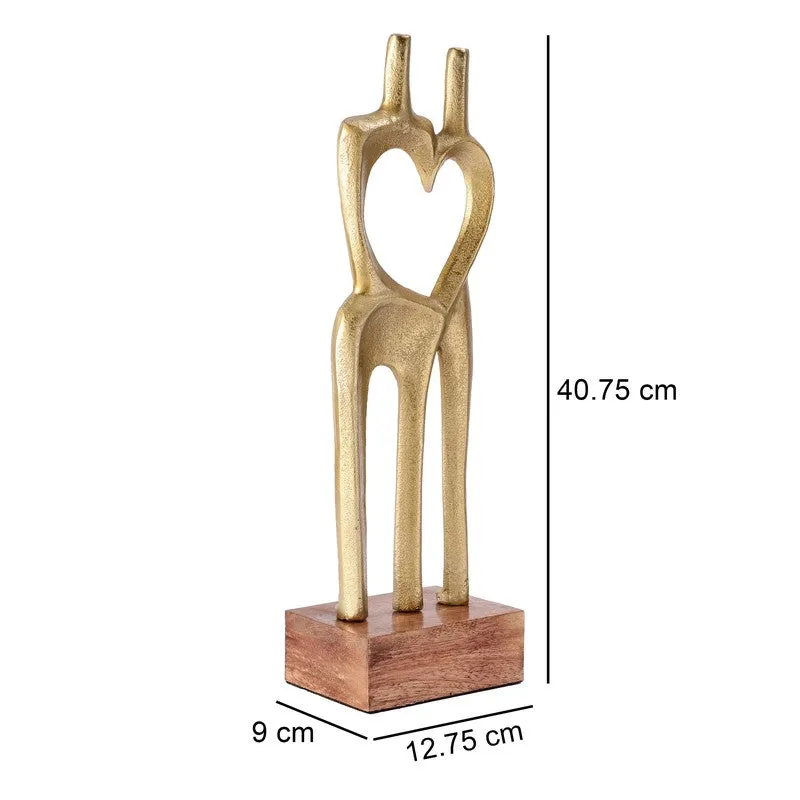 Obsidian Love Aluminum Showpiece - Gold media 6
