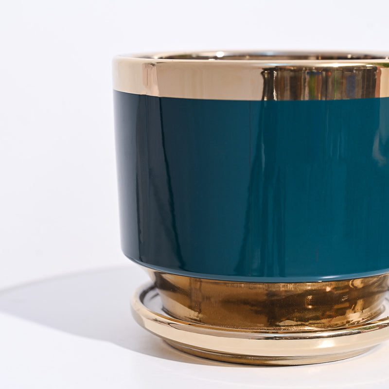 Ugaoo Athenian Ceramic Planter - Teal media 3