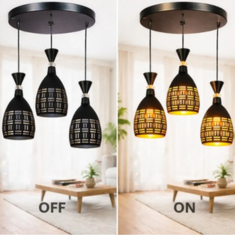Lattice Light Metal Cluster Ceiling Lamp media 8