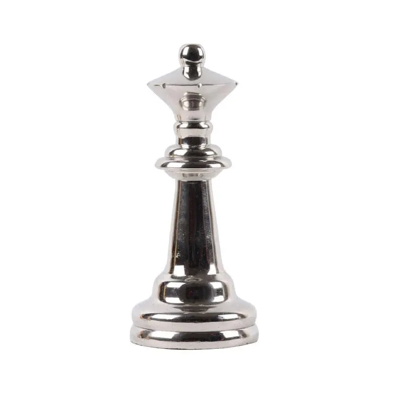 Chess Charm King & Queen Showpiece - Silver media 4