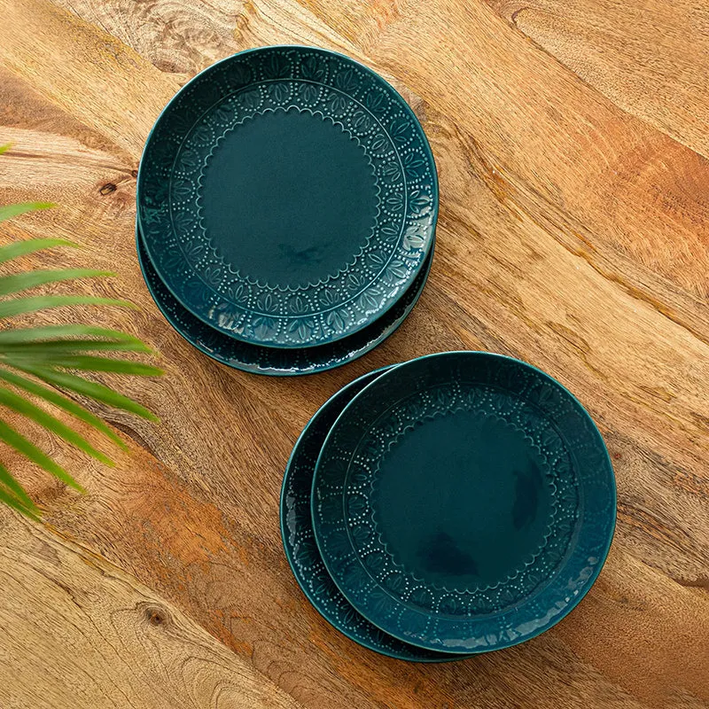 Forest Fern Ceramic Dinner Plate - Set Of Four media 1