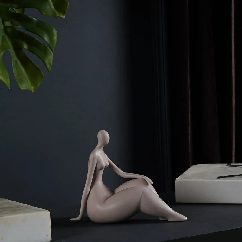 Grace & Poise Painted Resin Showpiece - Brown media 3