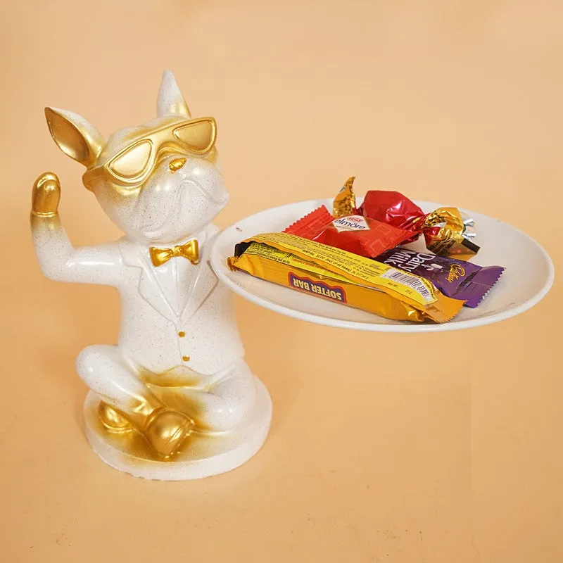 Elegant White & Gold Swan Showpiece media 5