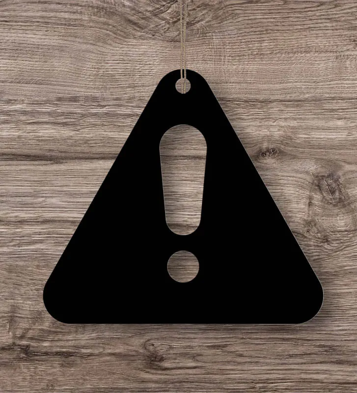 Caution Mild Steel Wall Accent media 1