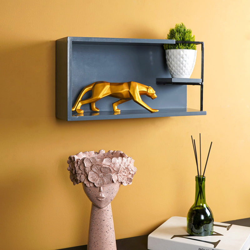 Ledge Line MDF & Metal Wall Shelf - Light Green media 4