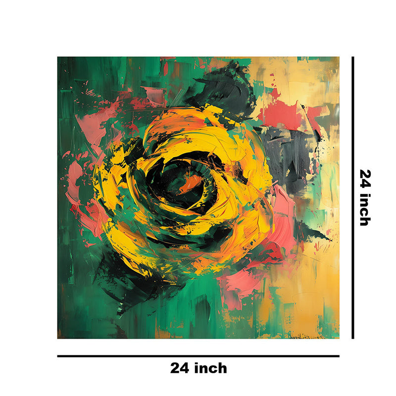 Yellow Flower Wall Painting media 8