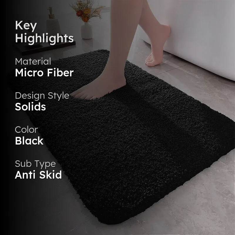 Lois Anti Skid Bath Mat - Black media 2