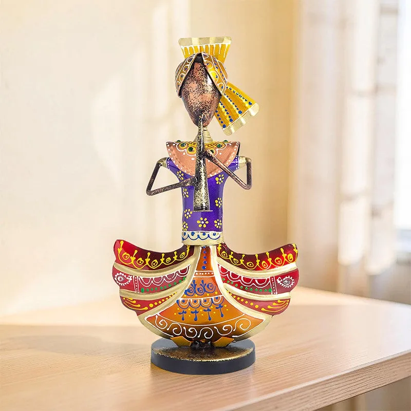 Folk Musician Iron Showpiece - Gold,Purple media 7