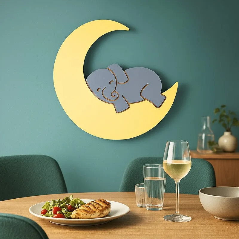 Serene Trunk Battery Operated MDF Wall Lamp - Yellow media 1